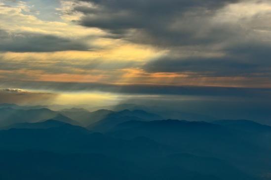 宮崎からの飛行機から見えた雲3