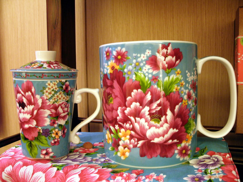 客家花布（台湾花布）柄マグカップ