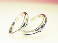 結婚指輪　十字