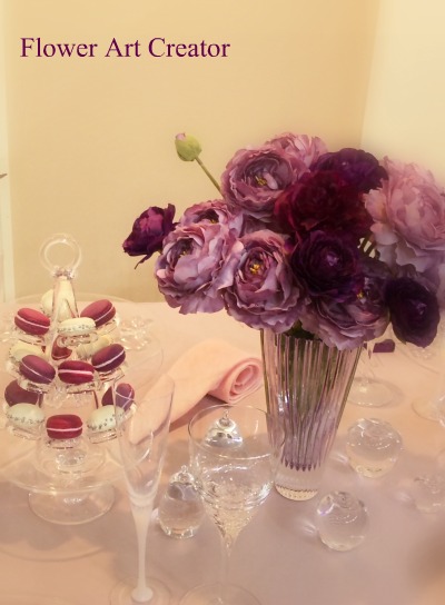 結婚式　テーブル装花