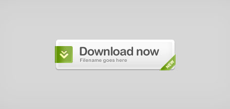Download button white color with green ribbon (Free PSD)